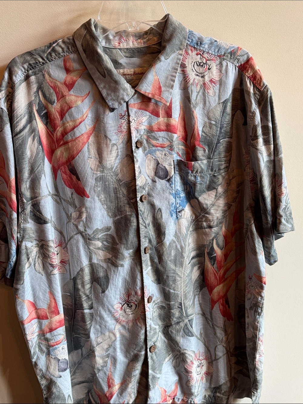 Tommy Bahama Light Blue Tropical Floral Button-Down Shirt